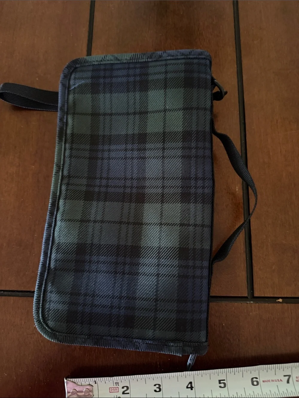 L.L. Bean compact plaid